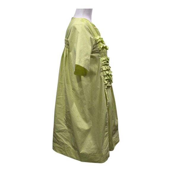 English Factory Highlighter Yellow Ruffle Babydoll Pockets Shirt Dress, XS - Picture 6 of 16